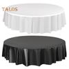 8 Pcs Thickened Table Cover Simple Style Pure Color Round Shape Anti-Slip Easy Care Stain-proof Waterproof Table Protection Banquets Party Decoration