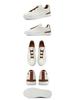 European Fashion Genuine Leather Slip-On Sneakers: High-End White Casual Shoes