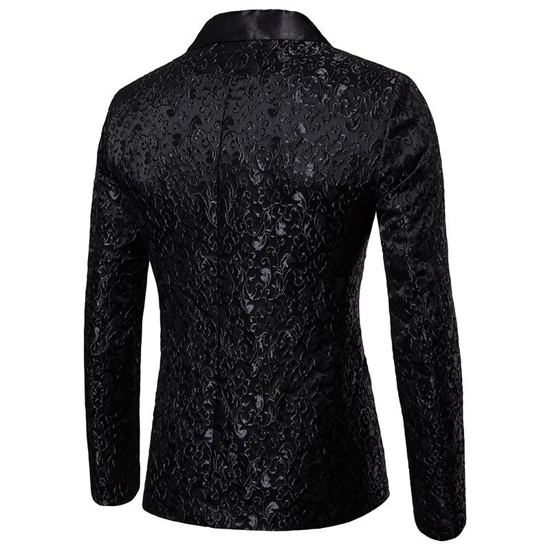 Men's Floral Party Dress Jacquard Fashion Design Suit Stylish Dinner Jacket Wedding Blazer Prom Tuxedo
