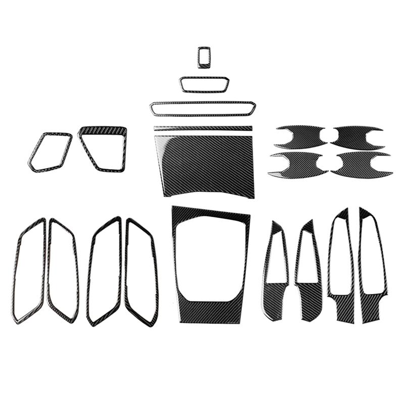 For BMW 3 Series G20 2019-2020 Accessories Car Interior Button Panel Cover Decorative Carbon Fiber Sticker