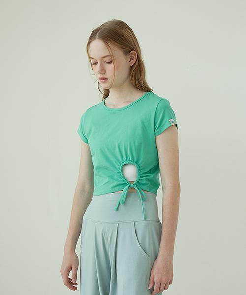 Reina Mora Cut-Out Short Sleeve Marine Green 2