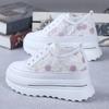 8CM Platform Heel Wedge Shoes Sneakers Pumps White Platform Air Mesh Hollow Pumps Shoes Women Zapatos De Mujer