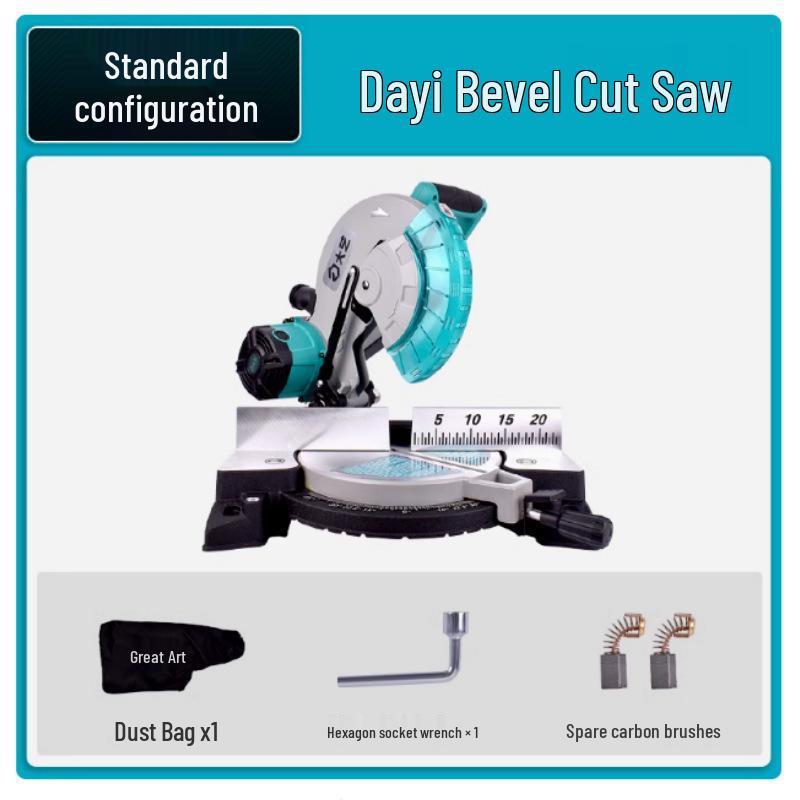 Dayi 10" Multi-Functional Miter Saw: High-Precision Aluminum Alloy Woodworking Machine, 45° Angle Aluminum Cutter.