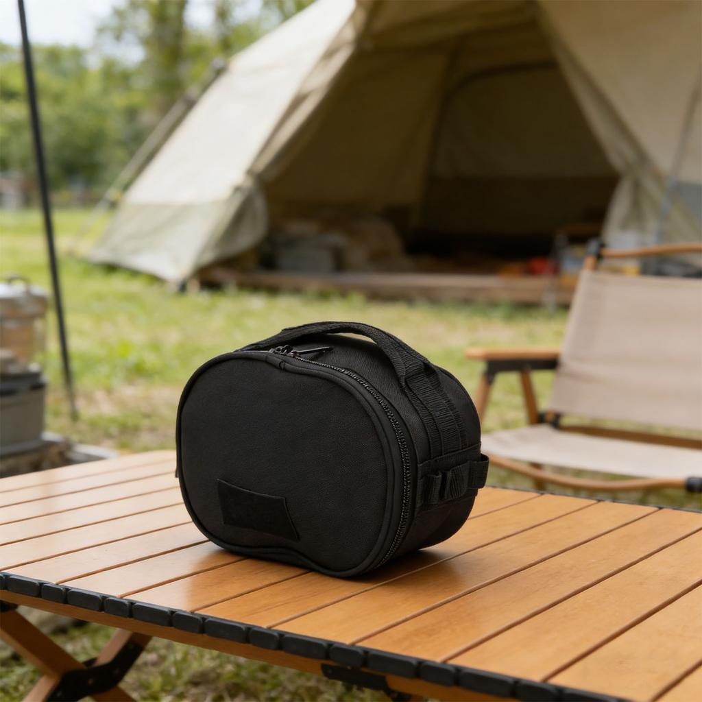 Outdoor Camping Bowl Cup Bag Lunch Box Storage Bag for Utensils Picnic 600D Polyester  