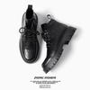 Martin Boots Men's Medium-top British Style High-top Leather Shoes Men's Boots Autumn and Winter Snow Boots Tooling Black Leather Boots 6575-T