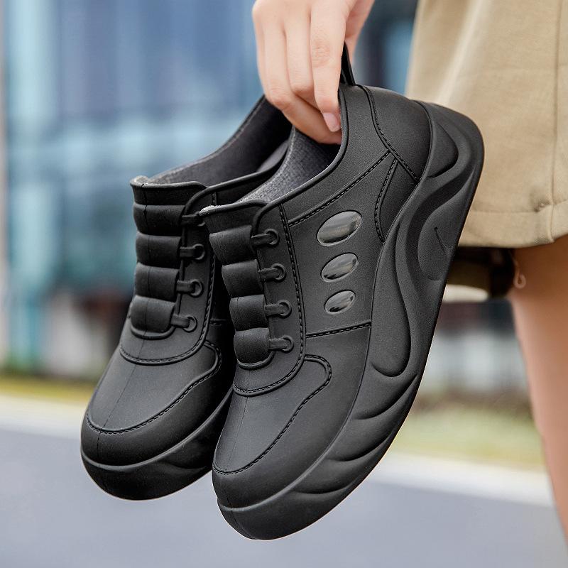Four seasons cute lightweight low-top rain boots women's height-increasing soft-soled outer wear non-slip waterproof shoes soft-soled rain shoes