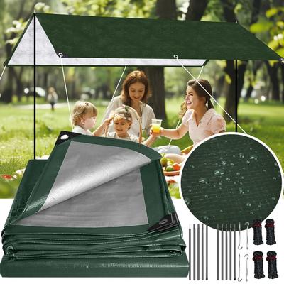 300CM 120GSM PE Sonnenschutz Rechteck Wasserdichter Sonnenschutzschutz Outdoor Baldachin Sonnensegel Markise Camping Wandern Schattenzelte