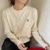 Knitted cardigan women's clothing with new bow embroidered jacket lazy wind sweater early autumn top