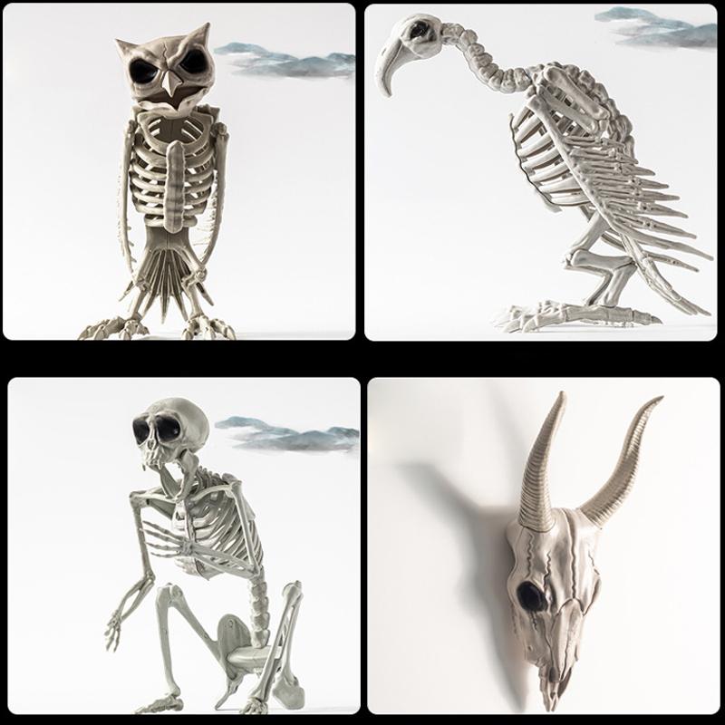 New Halloween Dog Skeleton Decoration Spooky Skeleton Animal Puppy Bones Skeleton Decoration For Halloween Indoor Outdoor