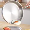 Uncoated Frying Wok Flat Bottom Fried Steak Pot Durable Saucepan  Home