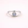 6mm Rainbow Moonstone Ring In 925 Sterling Silver, Round Flashy Gemstone Ring, Dainty Boho Handmade Jewelry