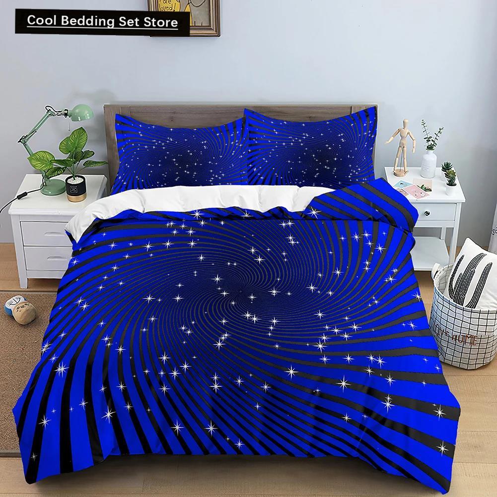 Abstract Psychedelic Bedding Set Mystic Duvet Cover Set Pillowcase Quilt Cover EU Double King Size Youth Polyester Quilt Cover