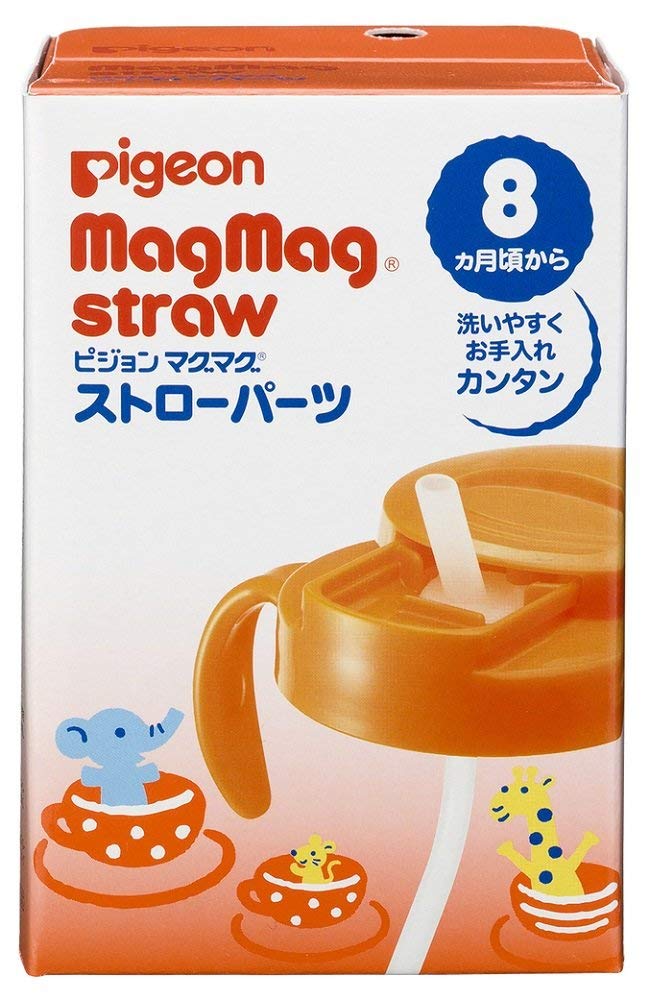 Pigeon Mag Mag Straw Parts for ages 8 months and up оранжевый