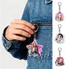 Demon Hunters Figures Keychains Cartoon Anime Keyring Pendant Cute Car Bags Key Holder Kawaii Mobile Phone Backpack Hanging Charm