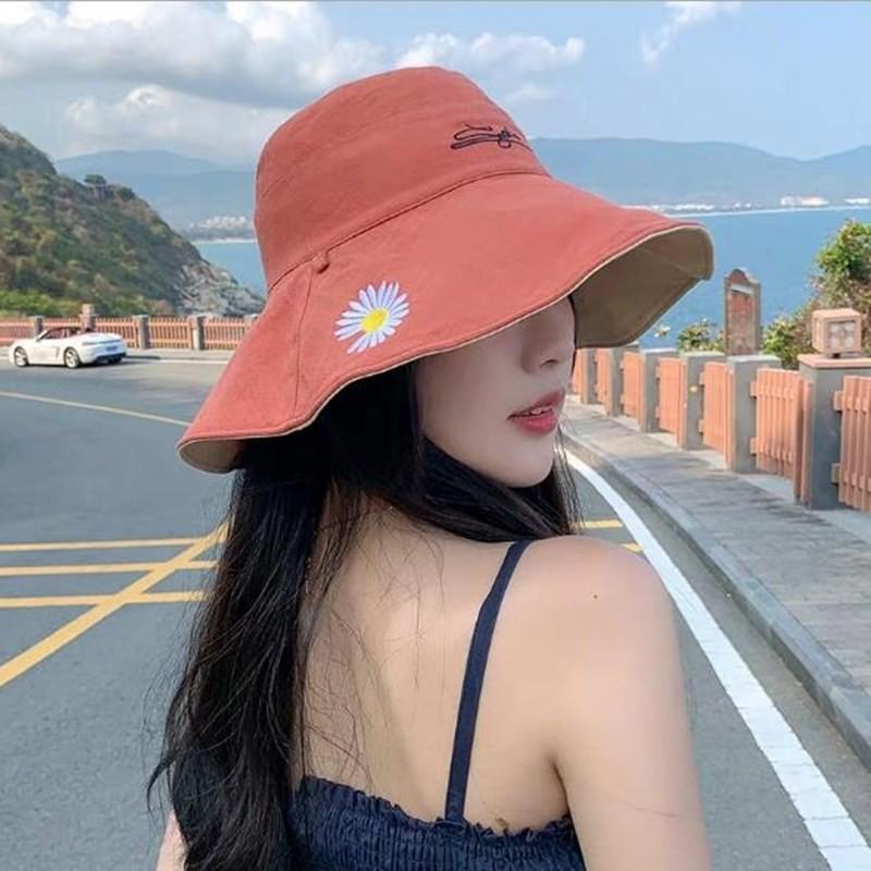 Women's Sun Hat - Sun Protection Cycling Cap  Double-sided Breathable Fisherman Hat Wide Brim Summer Hat for Women