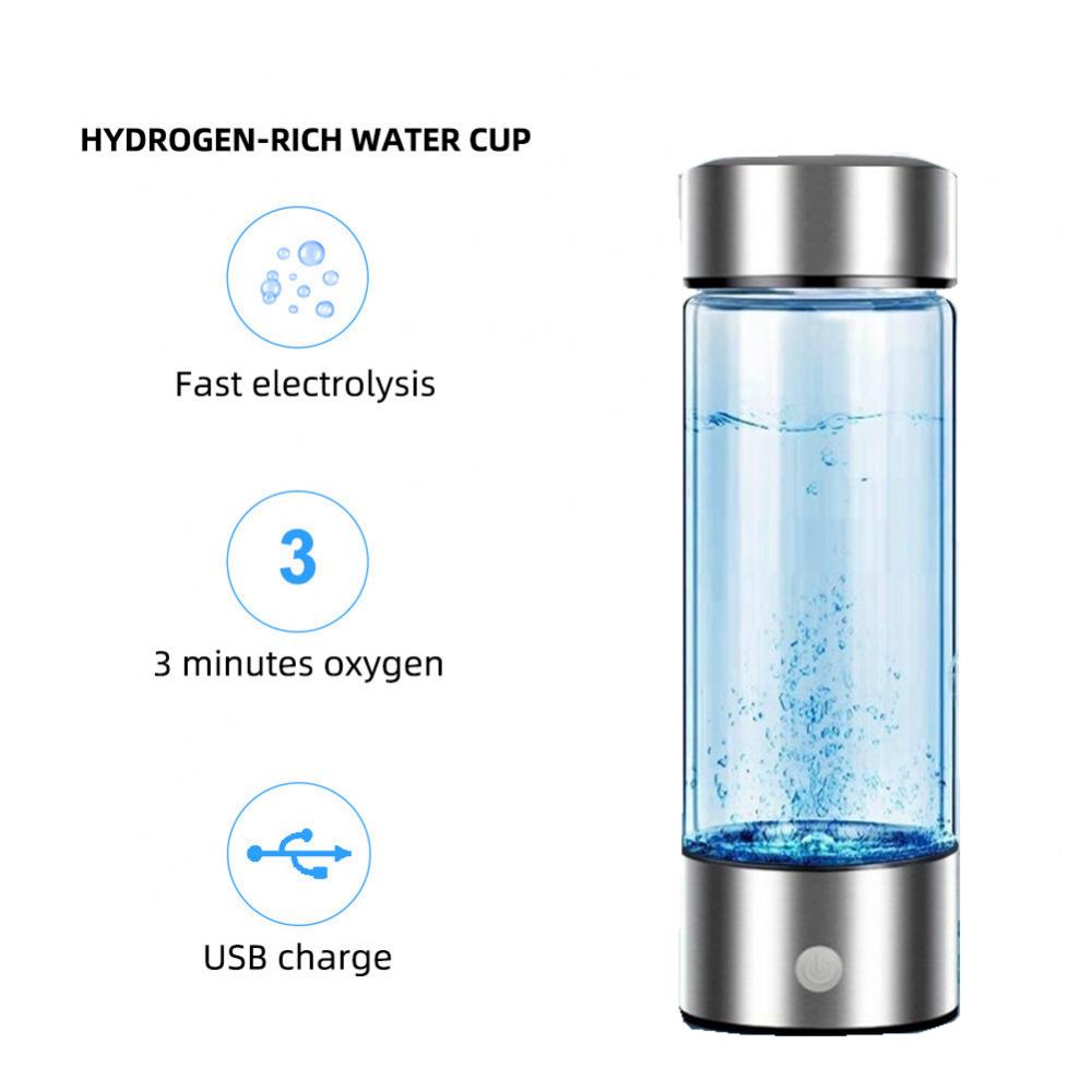 Hydrogen Water Bottle Machine Generator Portable Electric Water Cup Glass Quality Filter Healthcare Acessories 10800ppb USB