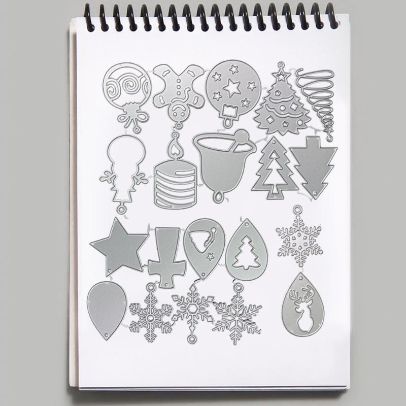 Christmas Earrings Metal Cutting Dies DIY Carbon Steel Embossing Template Metal Stencil Scrapbooking for Card Die Cuts