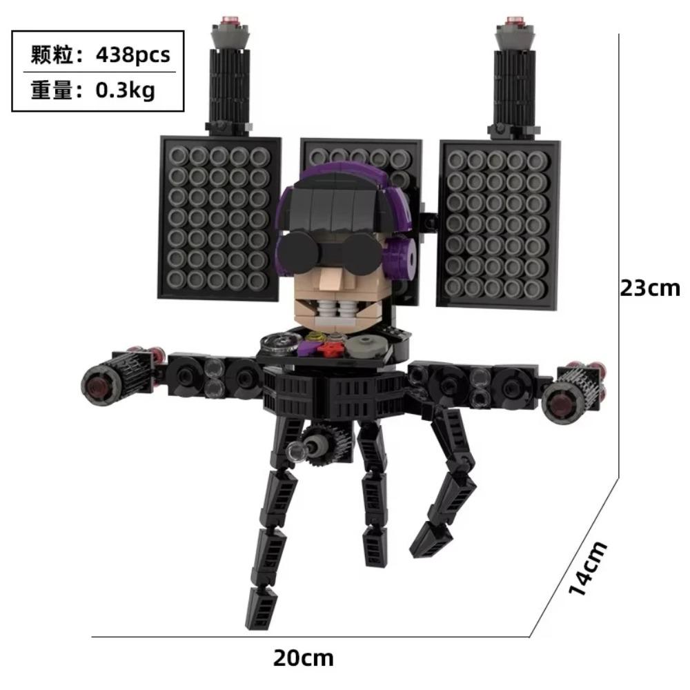 Skibidi Toilet Titan TV Man Speakerman Horror Game Bosses Camara Building Block Cartoon Doll Model Kids Birthday Halloween Gift