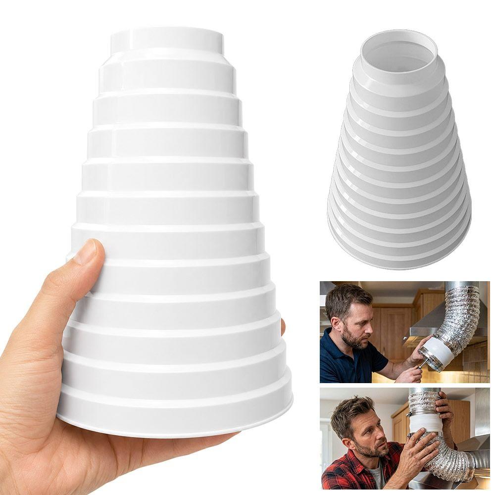 Sealed Connection Duct Reducer Adapter Plastic Ventilation Duct Converter Universal