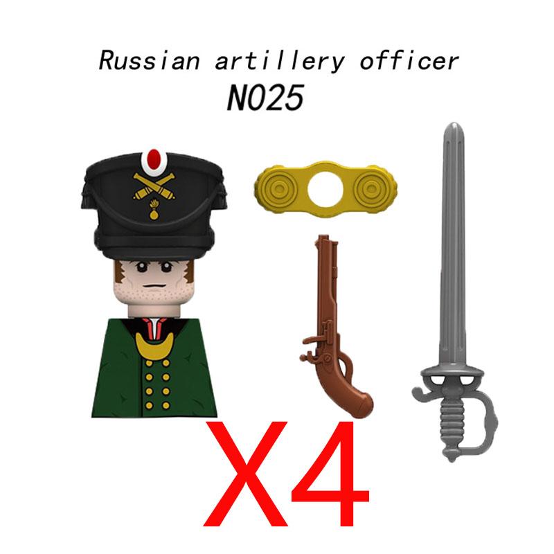 Military Medieval Building Blocks Napoleonic Wars Castle Knight Soldier Figures Weapons Guns British French Army Infantry MOC