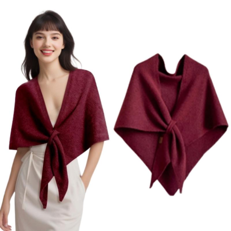 Damen Dreiecksschal aus Wollmischung - Gemütlich und warm für Herbst/Winter, ideal für klimatisierte Räume.