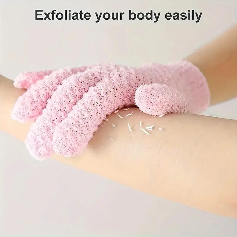 Exfoliating Bath Gloves For Shower - Deep Exfoliating, Body Scrub Shower Scrubber, Shower Exfoliating Gloves For Women & Men, Ba