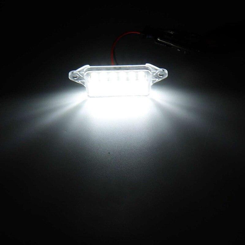 Pair Error Free Led Car Number Plate Lights 18 SMD White Led License Plate Light Lamp Bulb For Mitsubishi Lancer X EVO 2003-2007