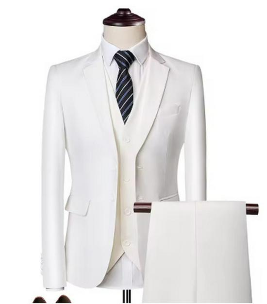 Men's Three-Piece Suit - Formal/Casual Office Groom Wedding Attire