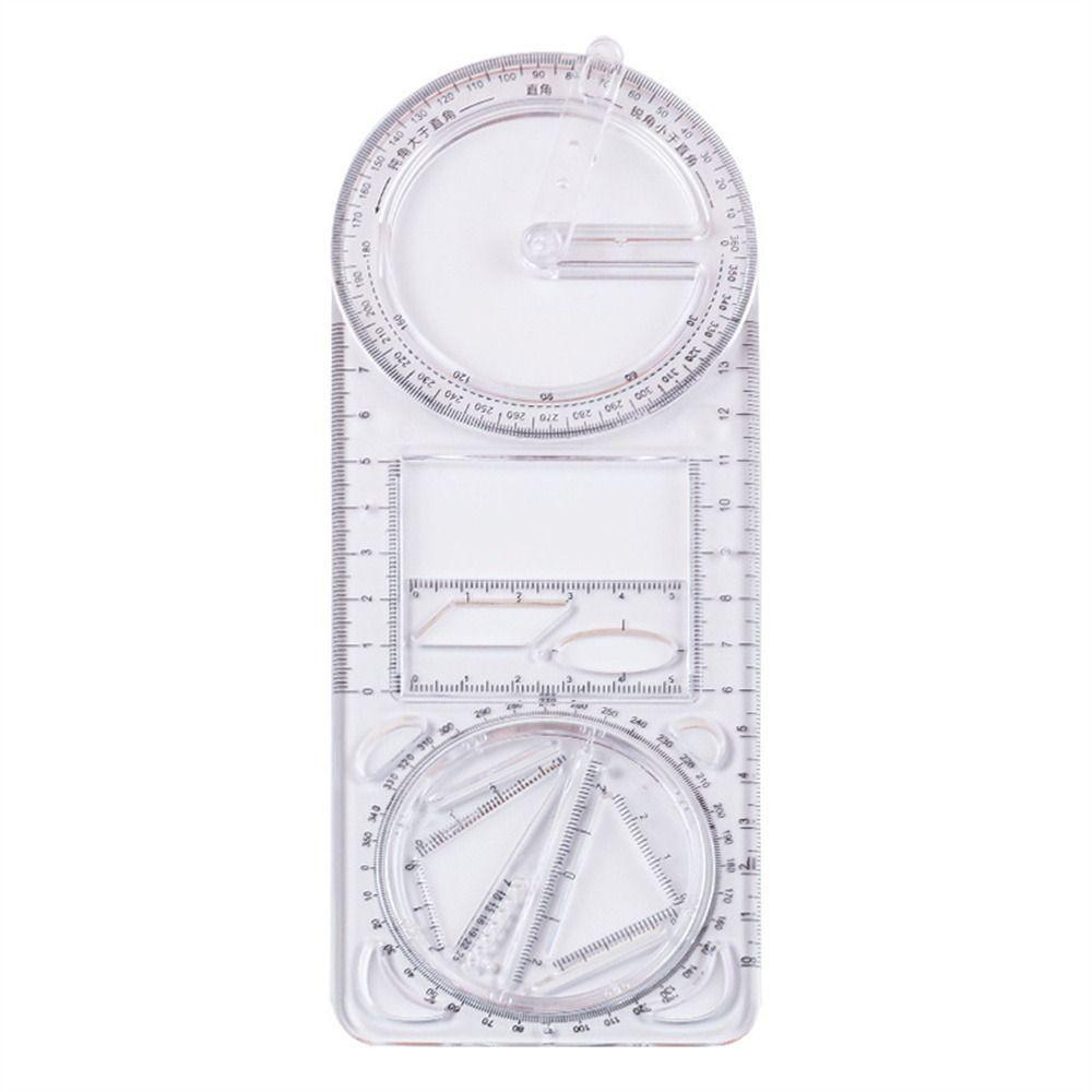 Activity Angle Drawing Ruler Multifunctional Ruler Straight Geometry Ruler Transparent Measurement Drawing Template High School
