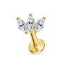 136 Titan Piercing Labret Flatback Gaby Gewindeloser Knorpelohrring Lippenring Schmuck 16G ASTM F136
