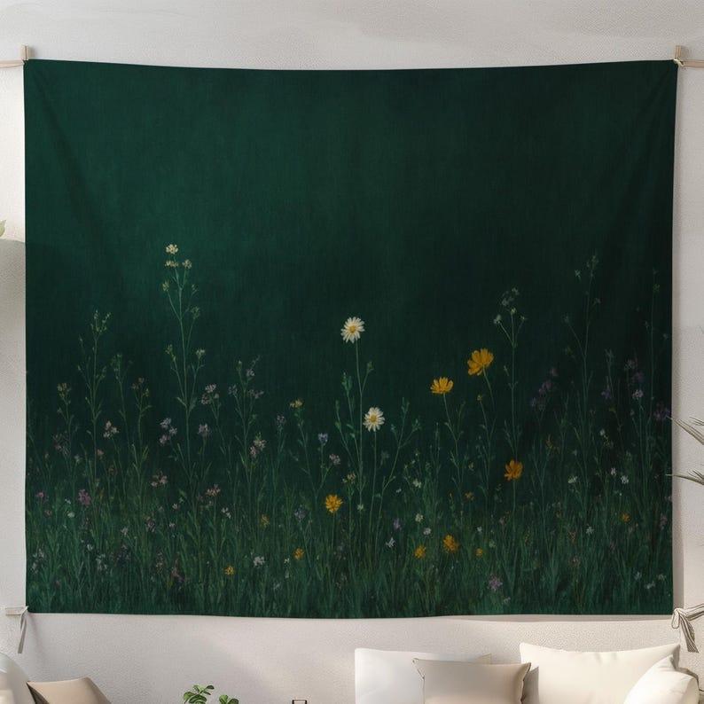 

flowers tapestry 75x100 чорний