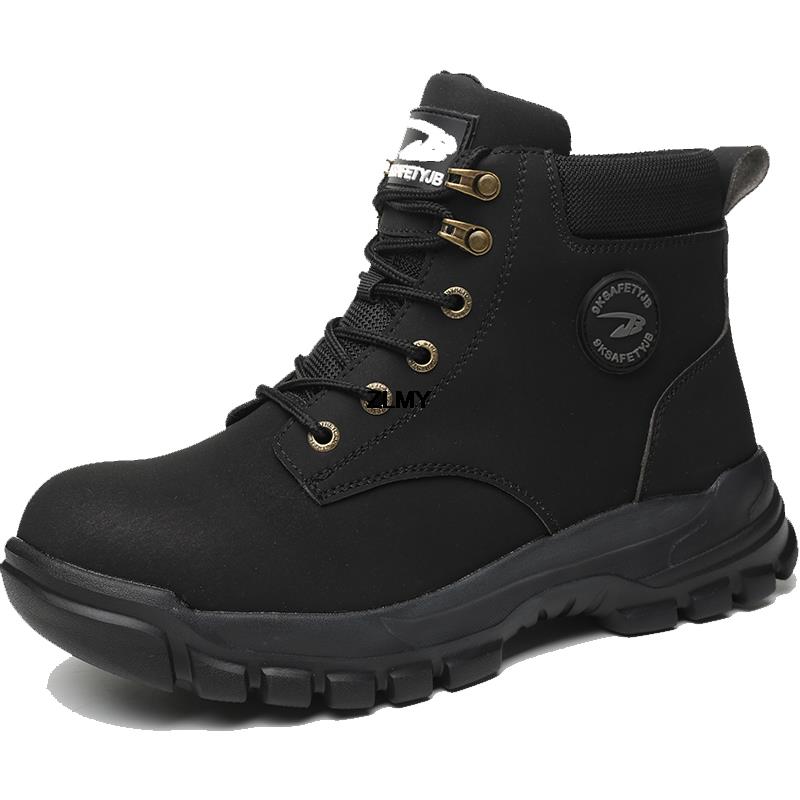 

Высокие мужские защитные ботинки со стальным носком, рабочие защитные ботинки, легкие строительные рабочие ботинки с защитой от проколов, размер плюс 48, обувь для сварщика 38