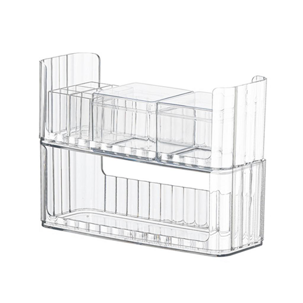 Ulepszenia Organizer na kosmetyki Przezroczyste pudełko do przechowywania kosmetyków Elegancki przezroczysty uchwyt na makijaż Oszczędzające miejsce przechowywanie makijażu na toaletkę