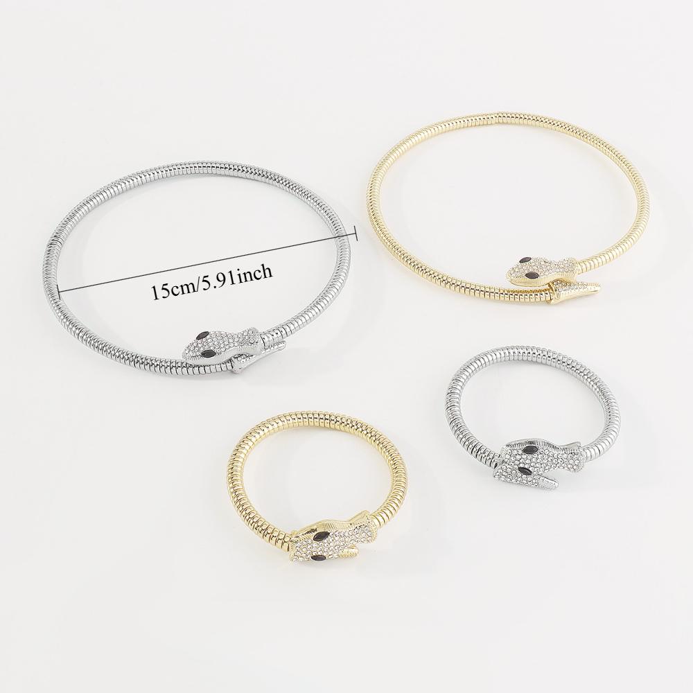 European and American Personality Winding Collar, Creative Personality Metal Wind Exaggerated Necklace Bracelet