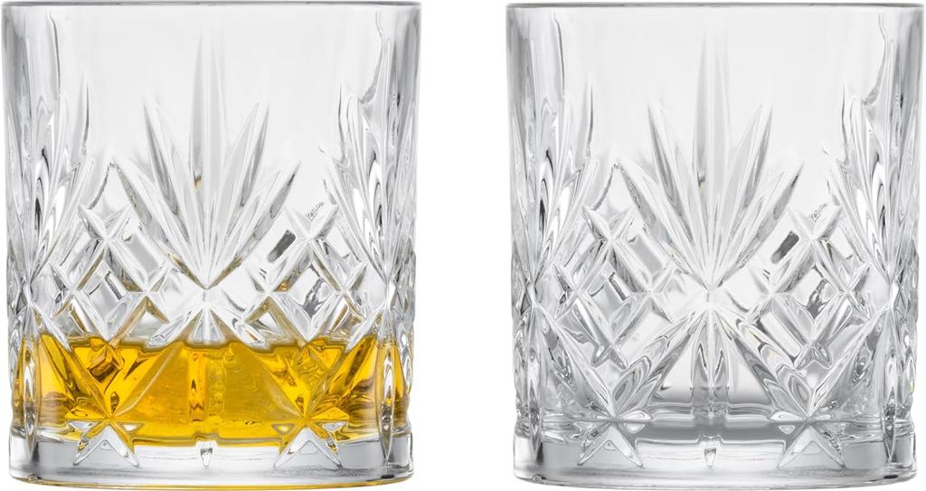 Zwiesel Glass (ZWIESEL GLAS) Shatter-Resistant Tumblers for Whiskey and Hard Liquor, Pair of 2, Machine-Made (m121877)