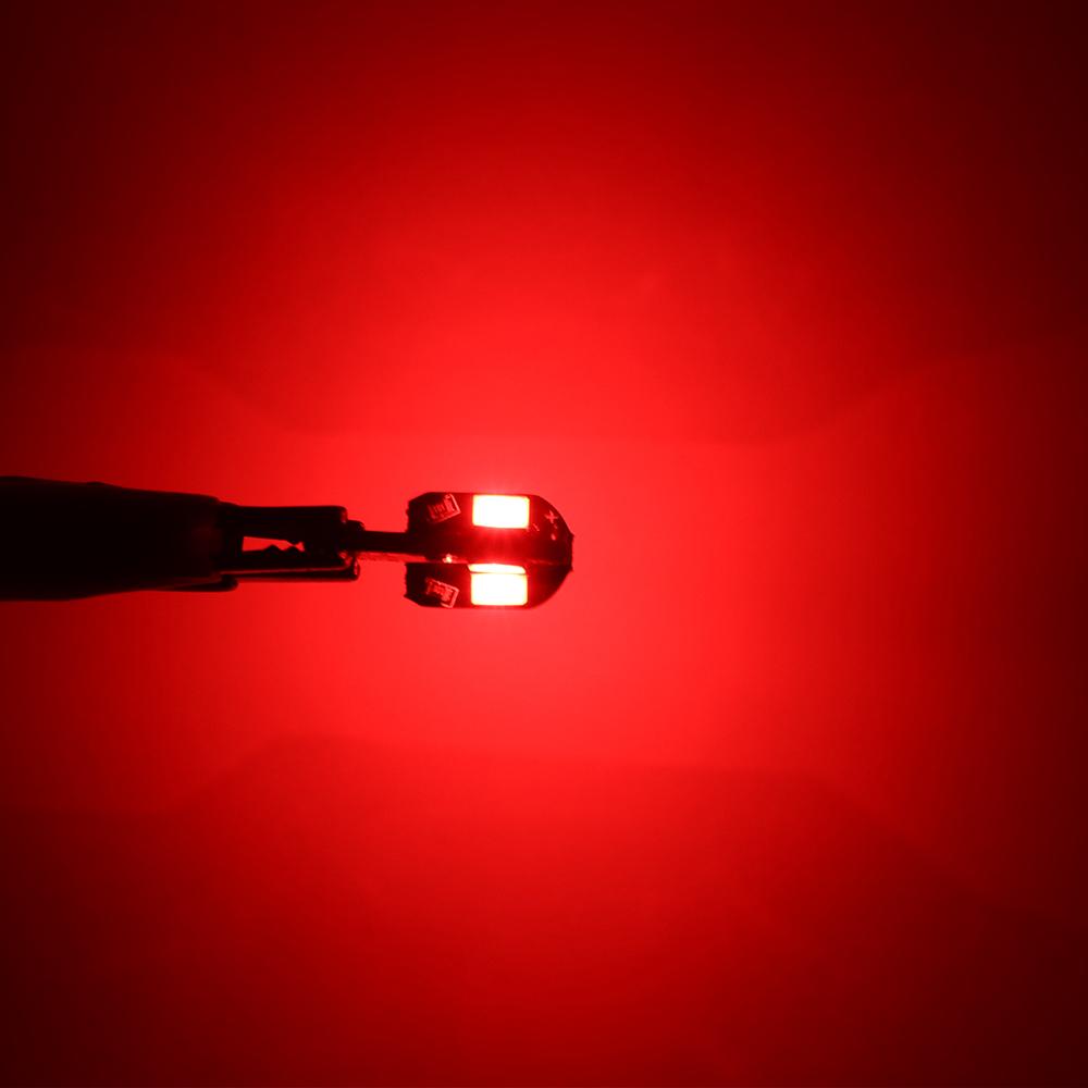 10pcs T10 W5W 194 LED Bulbs CANBUS No Error 12V 5W High Lumen Car Interior Side Marker Light 3030 SMD White Amber Red Bulbs 7