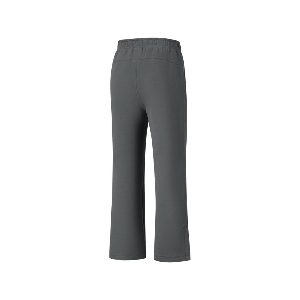 Skechers Regular Fit Smoke Gray Simple Solid Straight Leg Mid Rise Knitted Sports Pants Women bottoms P226W031-013P