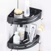 Bathroom Utility-type Bathroom and Kitchen Toilet Wall Mounted Black Corner Shelf Shower Storage Shelf Home and Kitchen