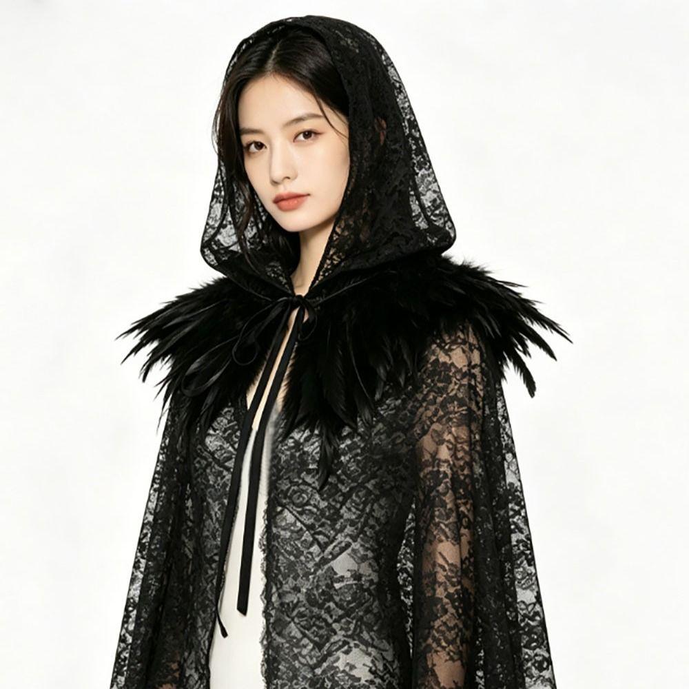 Lace-up Halloween Hooded Cloak Vintage Cosplay Costume New Design Halloween Cape