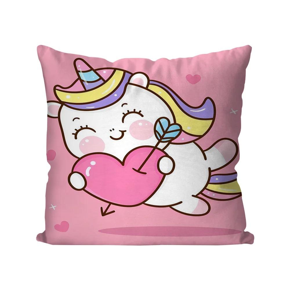 Pink Rainbow Unicorn Print Decorative Pillowcase Bedding Home Decor Cushion Pillowcase