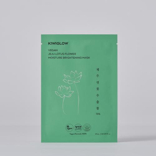 Kiwiglow Vegan Jeju Lotus Moisture Brightening Mask (10 Sheets)