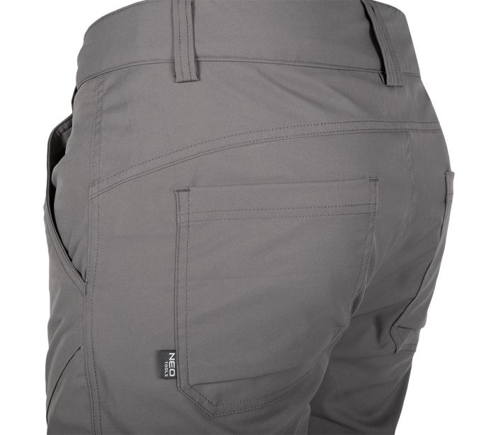 Outdoor 2 Way Stretch Work Trousers Gray Size L - T N81-297-L