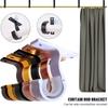 Curtain Rod Bracket Wall Ceiling Mount Holder For Roman Rod Aluminum Alloy Cloth Rail Support Home Curtain Fix Holder Accessory