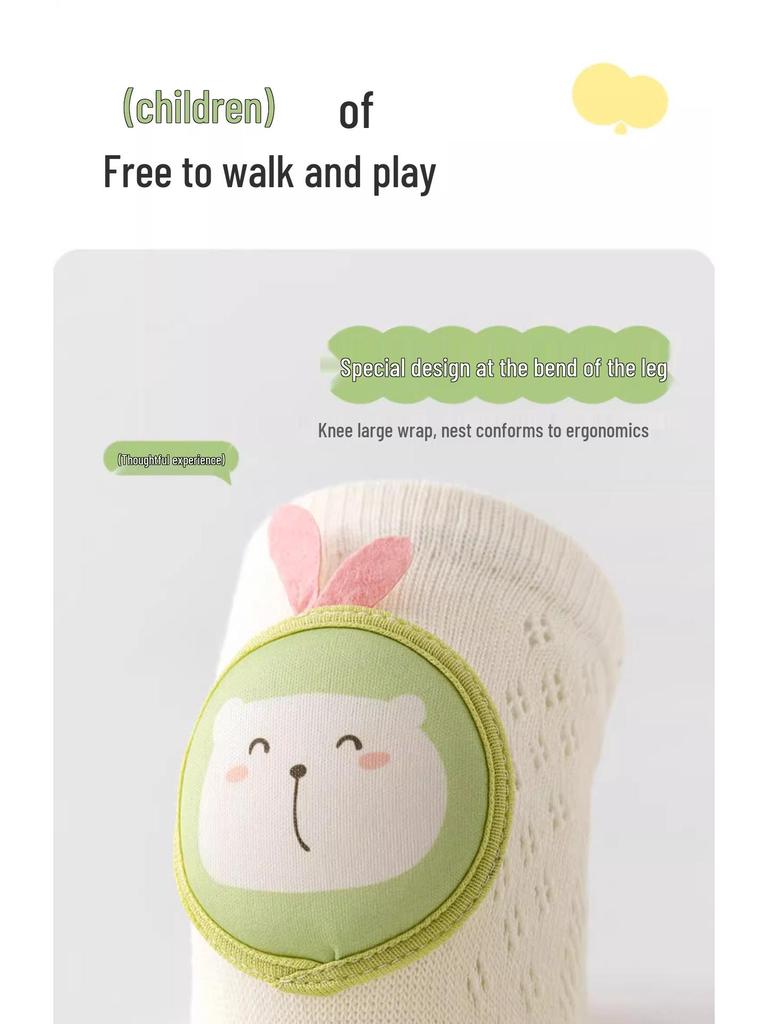 Summer Thin Baby Knee Pads for Crawling and Walking - Breathable Anti-Fall Protective Sleeves for Kids