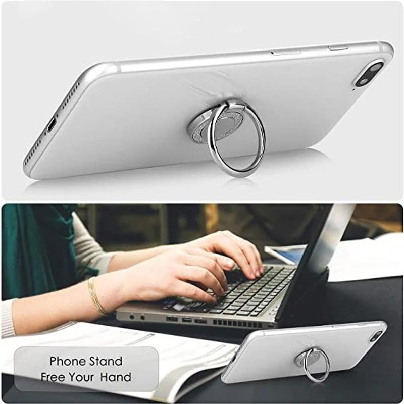 Mode Bling Handy Finger Ring Halter Tragbare Handy Halter Rund Telefon Schnalle Zurück Aufkleber Halterung Telefon Zubehör