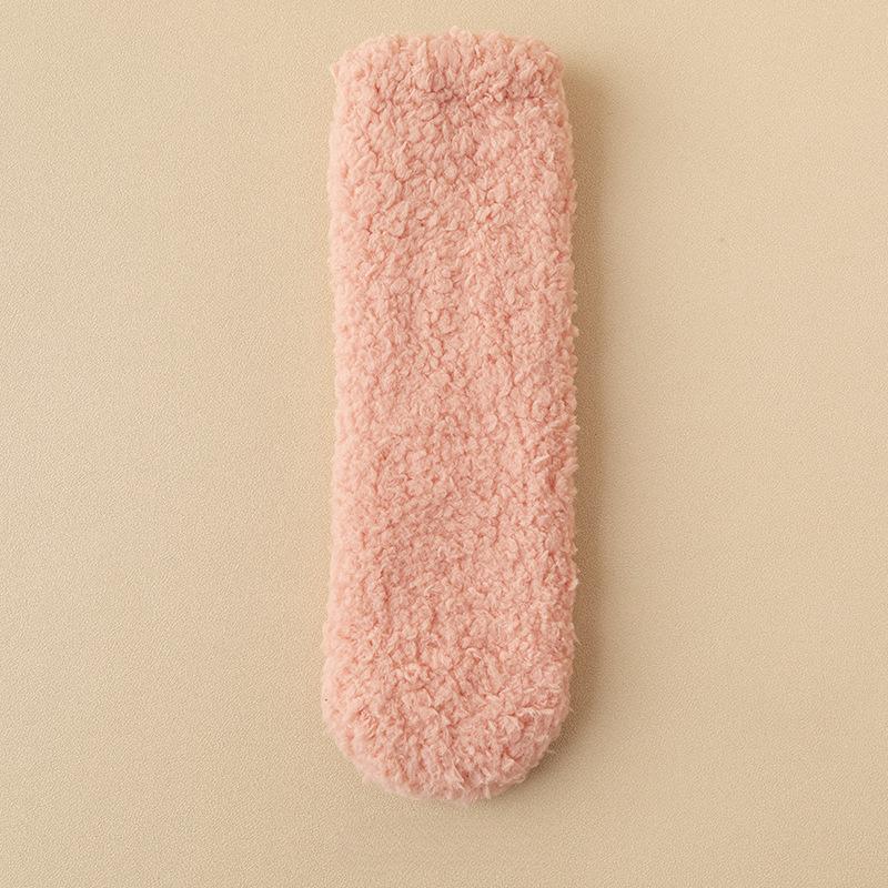1pair Men Thermal Sleep Sock High Quality Silicone Non-slip Comfortable Women Socks Soft Solid Color Fashion Thickened Floor Sox