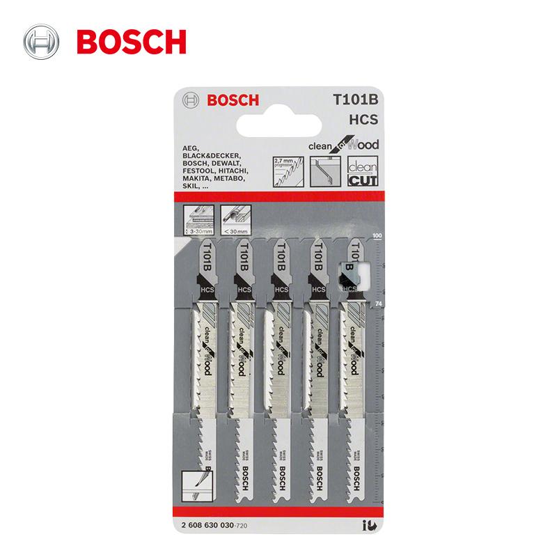 Bosch Lama per Sega Curva Liscia per Taglio Legno 100mm, 5 Pezzi per Confezione