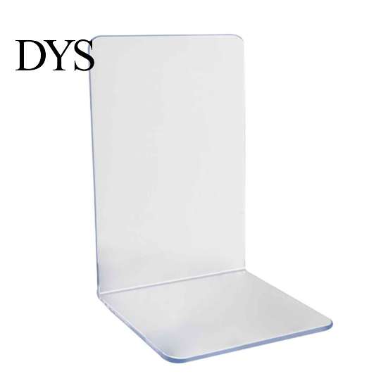 Decorative Book Organizer for Desk 1 Pc Clear Bookend Heavy Book, Acrylic Shelf Organizer, Vertical Workstations L Shaped Stopper Bedroom Library