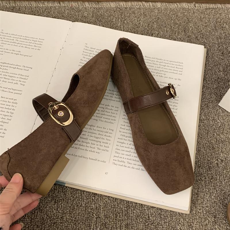 Fashion Bailamos 2025 New Brand Women Flat Shoes Fashion Round Toe Shallow Slip On Boat Shoes Soft Flat Heel Outdoor Dress Single Shoes