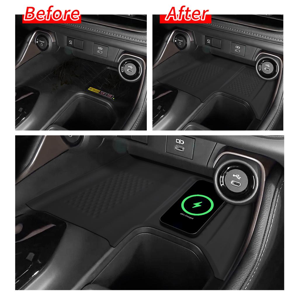 For Toyota Grand Highlander 2025 2025 Car Anti-Slip Pad Silicone Wireless Charger Anti Dirt Pad Accessories